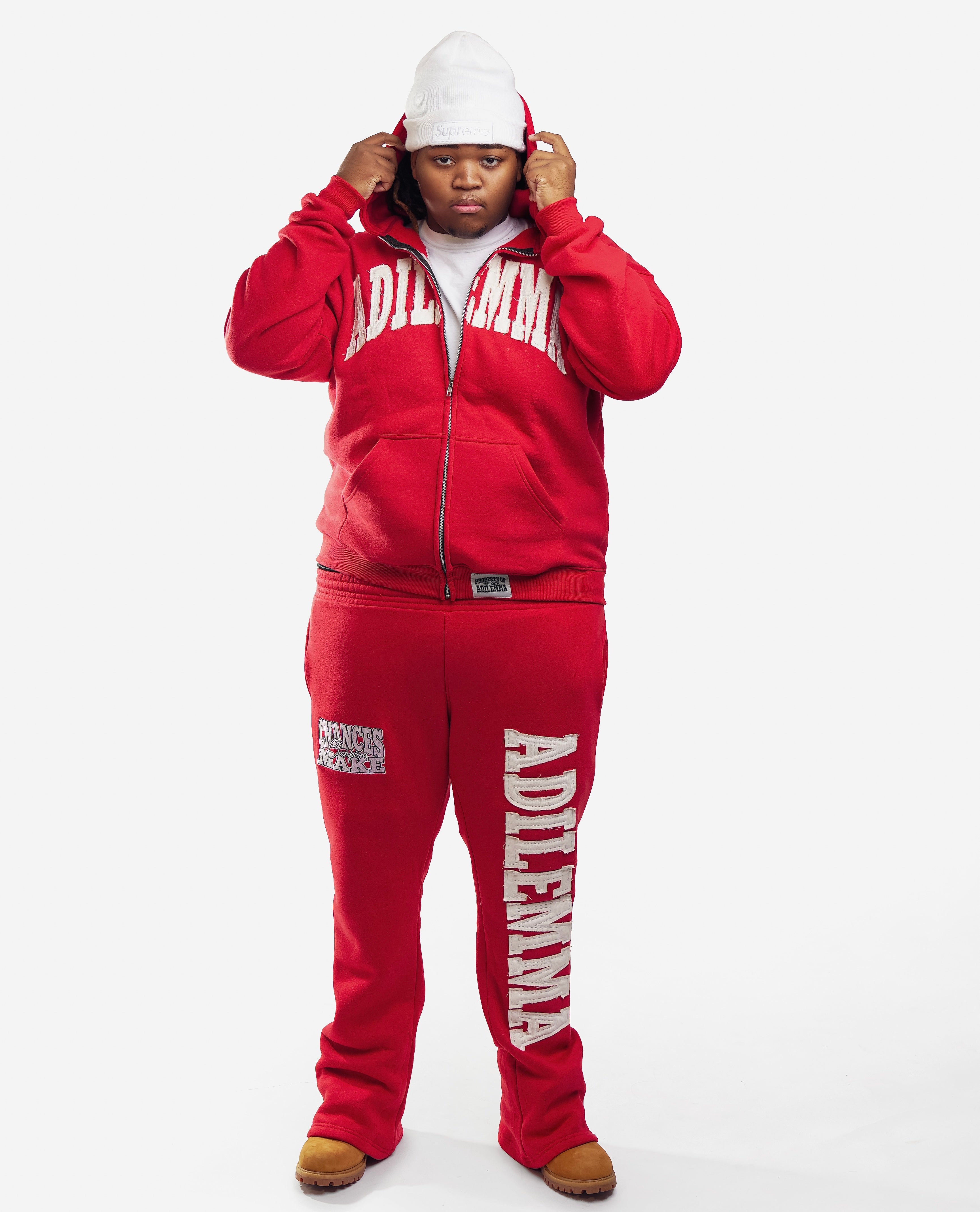 Red Patch Work Pants