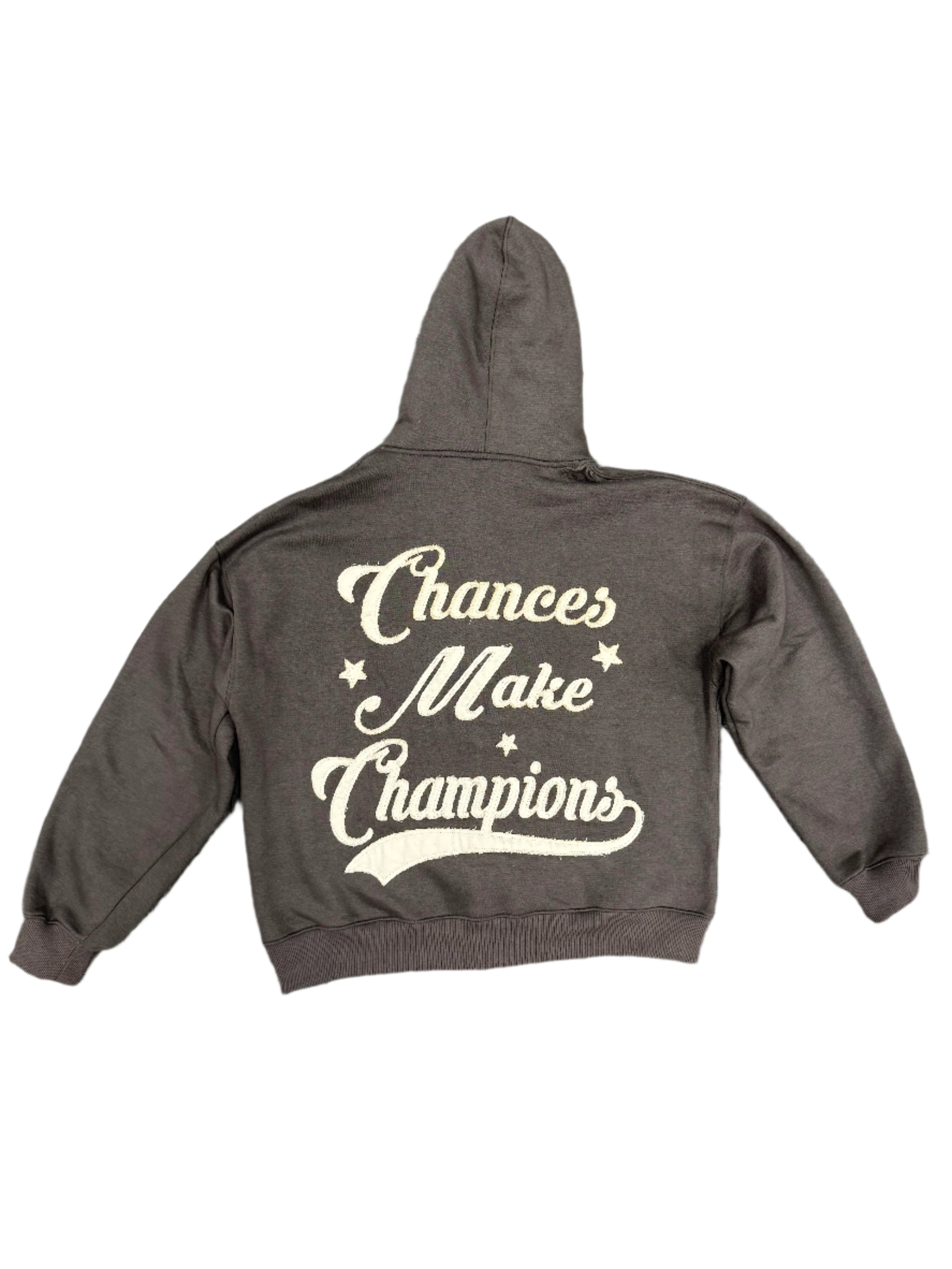 Grey Patchwork Hoodie