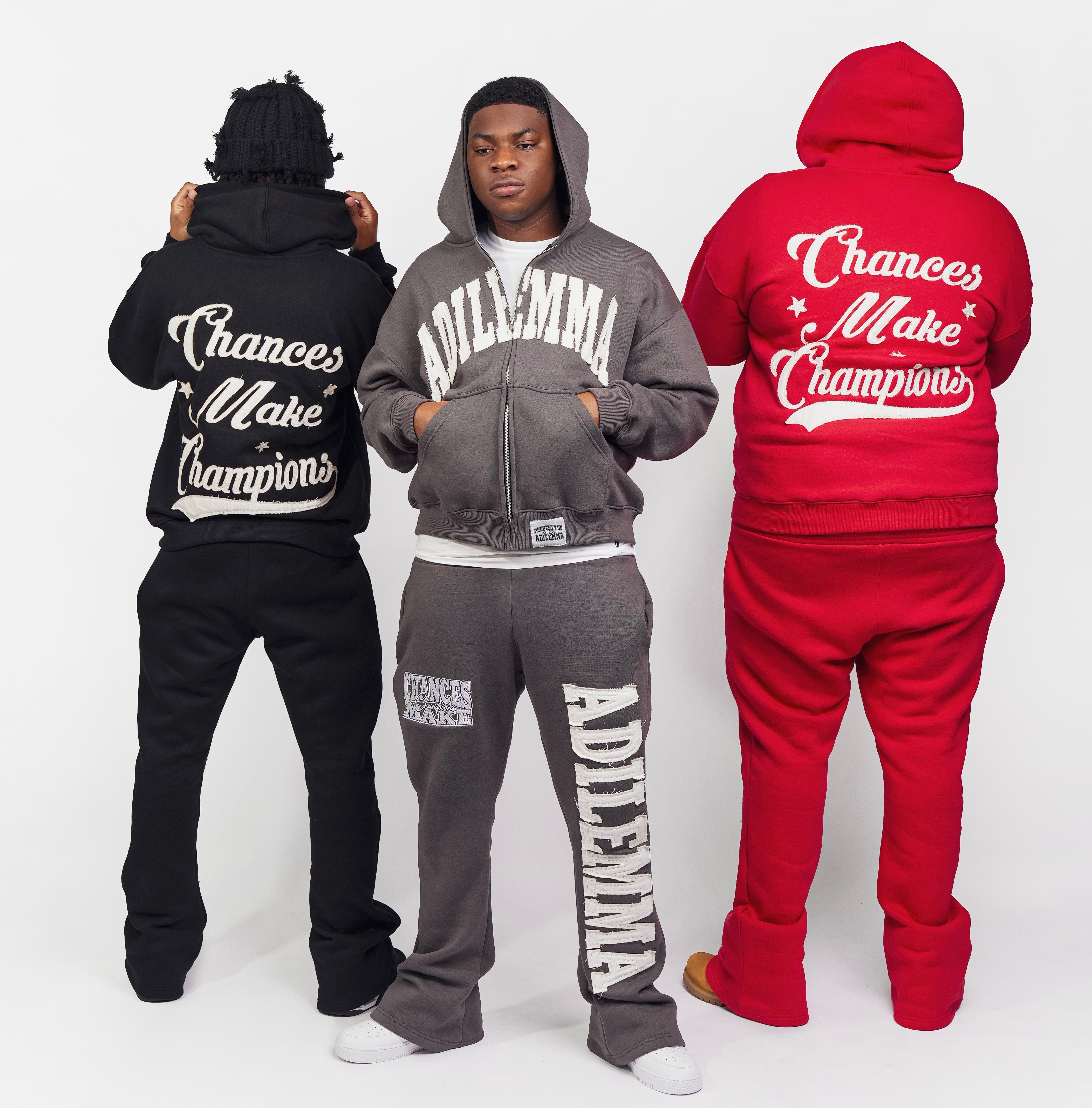 Grey Patchwork Hoodie