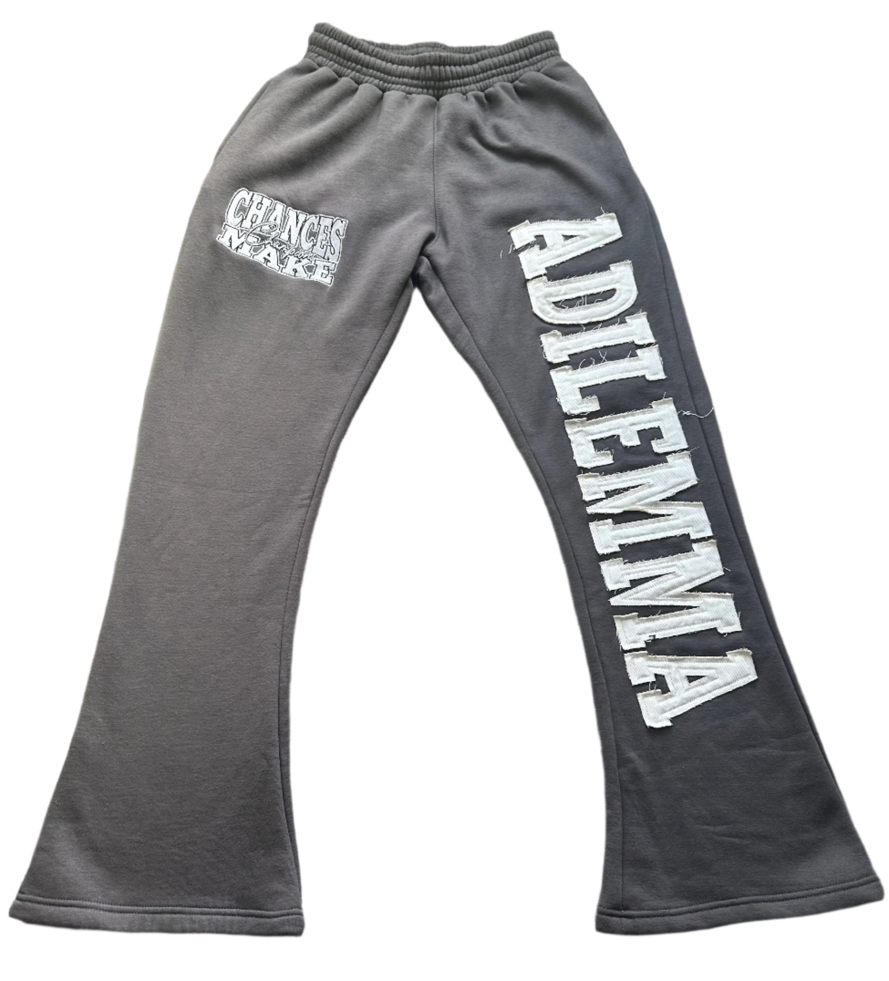 Grey Patchwork Pants