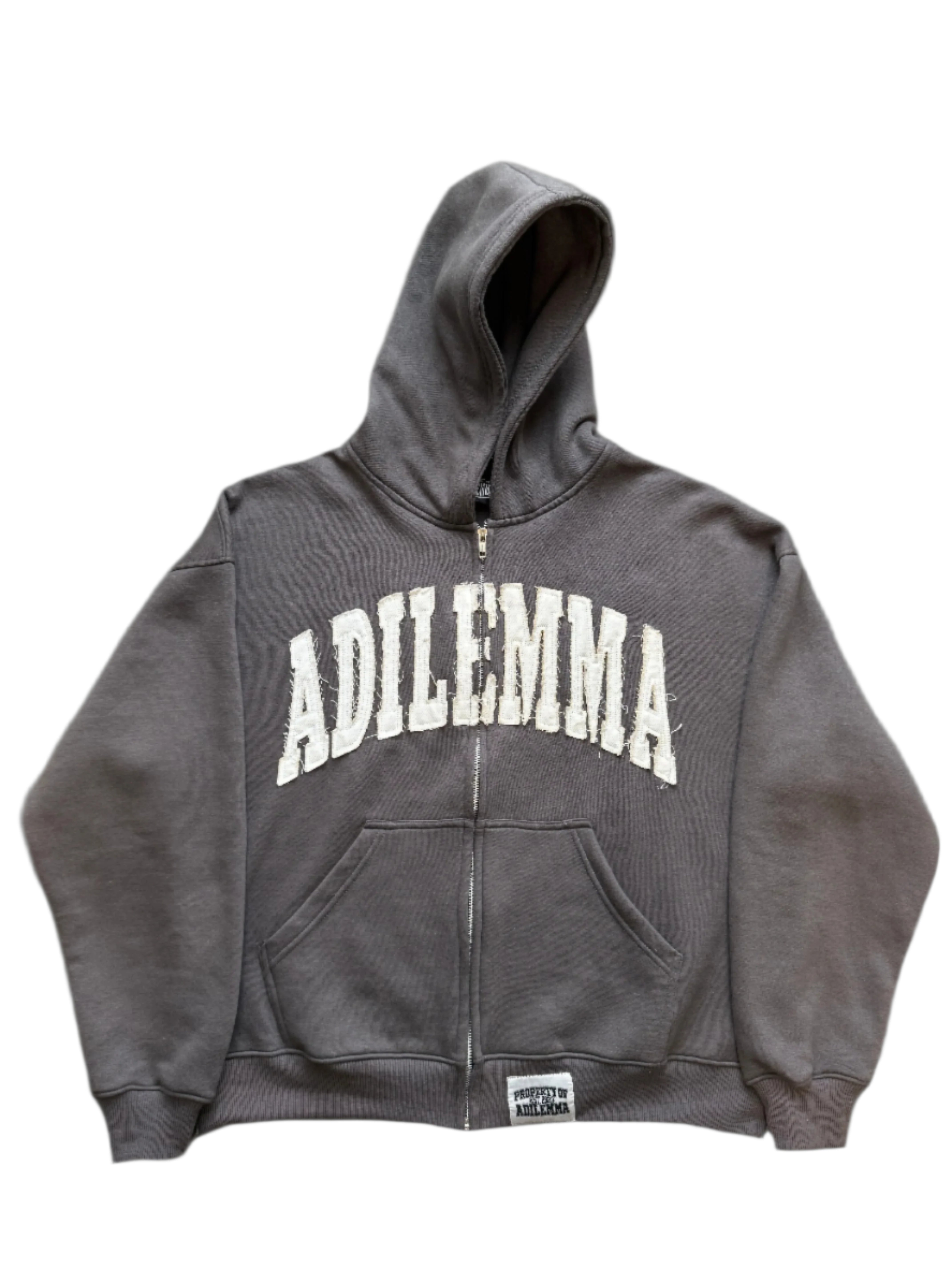 Grey Patchwork Hoodie